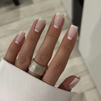 Venta al por mayor de fábrica: 24 uñas postizas cortas a presión con exquisito diseño floral, reutilizables, con empaque personalizado, listas para enviar, para uso diario.