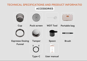 Macchina per Caffè Espresso Portatile Elettrica 20 Bar per Uso Esterno, Domestico e in Auto - Product Image 5