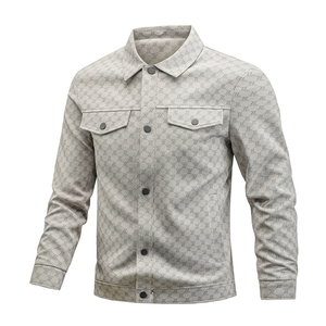 เสื้อแจ็คเก็ตผู้ชาย รุ่นใหม่ปี 2025 ปกเสื้อแบบลา펠 สไตล์ลำลองสำหรับธุรกิจ  ใส่ได้ทั้งฤดูใบไม้ผลิและฤดูใบไม้ร่วง สวมใส่สบาย ระบายอากาศได้ดี กันลม เย็นสบาย - Product Image 3