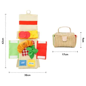 Vente chaude Interactive Chien Jouet Style Coréen Multiples Cacher Alimentaire Pique-Nique Boîte Ensemble Croissant Fromage