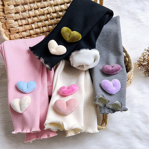 Pantalon polaire automne-hiver pour filles Style coréen Leggings polyvalents en molleton une pièce à la mode avec cœur pour bébé - Product Image 1