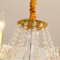Jewellerytop, lámpara colgante de cobre completo europeo, lámpara de estilo victoriano, candelabros de cristal, techo de lujo para Iglesia