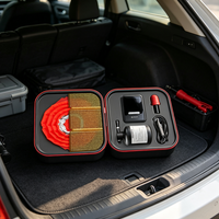 Kit d'urgence routier personnalisé pour voiture : Pompe de gonflage et mastic de réparation de pneus portables et rechargeables