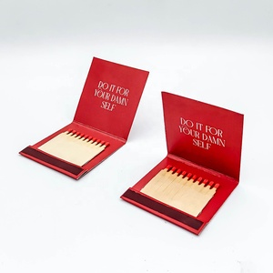 4.8厘米个火柴棒红色提示火柴盒配自定义标志扣10棒火柴火柴 - Product Image 3