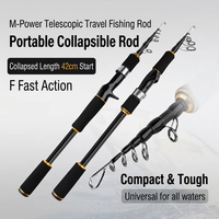 Canne à pêche télescopique portable en fibre de carbone, action rigide, 2,1m 2,7m, multi-sections, poignée droite, pour carpe, lac, rive, lancer longue distance, spinning