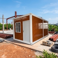 Maison conteneur préfabriquée en bois grainé, démontable, modulaire, portable, avec fenêtre antivol, bureau temporaire