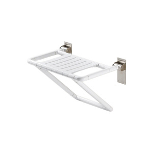 Tongyang Wall Mounted <b>Folding</b> <b>Shower</b> Seat 320x450mm White Accessible Bathroom <b>Stool</b> For Elderly And Disabled - Product Image 1