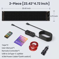Panneau de matrice LED programmable contrôlé par application, alimenté par USB 5V DC, pour la publicité à domicile, dans les taxis et les centres commerciaux