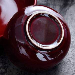 <span class=keywords><strong>Unicasa</strong></span>-Juego de platos de cerámica para restaurante, vajilla de cerámica esmaltada de color, color rojo, nuevo diseño - Product Image 6