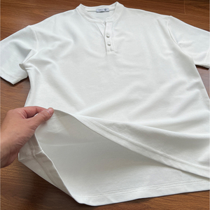 Camisetas Casuales Holgadas de Estilo Vintage, Unisex, Personalizadas, de Algodón Grueso, Lisas, Tipo Polo para Hombre - Product Image 1