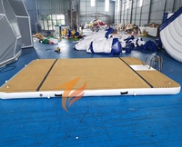 Plateforme de natation gonflable pour yacht flottant de 3x2 mètres avec échelle