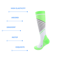 LINGTU Chaussettes de compression Dropshipping Chaussettes de sport Dropship Long Knee High Fancy Chaussettes de compression compressées