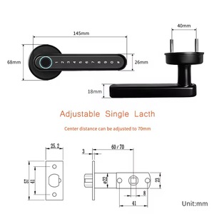 Electric Handle Lock Tuya Smart Home <strong>Door</strong> Lock Biometric Fingerprint Lock Aluminum Alloy Wood &amp; Aluminum <strong>Doors</strong> - Product Image 6