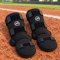 Protège-tibias et pieds YumuQ pour jeunes, en PE + EVA, pour baseball et softball, protection d'entraînement, fournisseur personnalisé