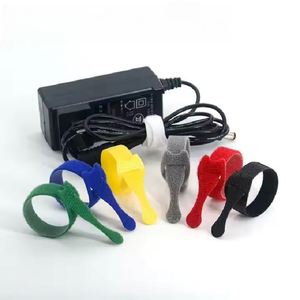 Bridas para cables de nailon con velcro al por mayor, de colores, con LOGO de velcro personalizado, en forma de T y de gato, de alta calidad - Product Image 4