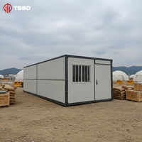Conteneur de bureau portable et pliable, cabine d'hébergement préfabriquée, conteneur de 20 pieds pour l'emballage et la maison
