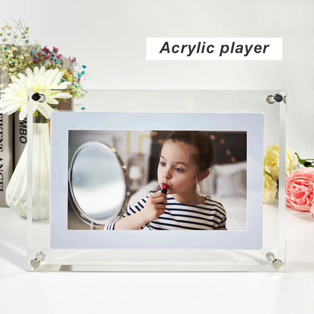 Full Hd print infinite objects Clear Picture Lcd Screen 3d Electronic Price Displayed Acrylic Digital Photo Frame 5 Inch