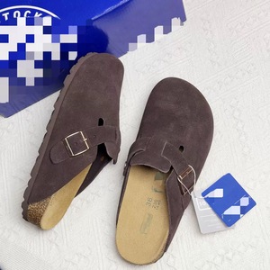 Zuecos de Cuero Genuino Más Vendidos en Europa, Gamuza de Vaca y Piel con Suela de Corcho, Soporte para el Arco, Zapatos Tipo Mula Personalizados para Mujer Estilo Borkenstock - Product Image 3