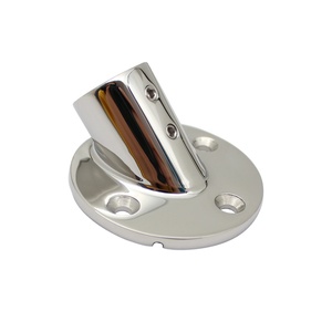 Suministro directo de fábrica Hardware de cubierta de acero inoxidable Base de brida redonda de 45 grados - Product Image 1