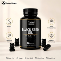 Gummies d'huile de graines noires de cumin Nigella Sativa pressées à froid vierges en gros pour adultes et enfants, pour le soutien immunitaire