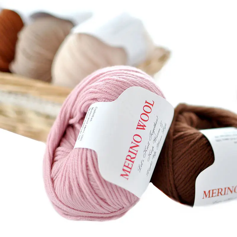 Hand Woven Crochet yarn 50g Merino wool thread 128 m cotton wool yarn knitting yarn DIY sweater Soft and warm Cashmere thread