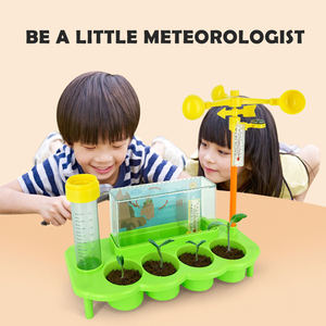 Station météo pour enfants, kit scientifique, pluviomètre, anémomètre, thermomètre, plateau pour plantes, jouet éducatif STEM, cadeau - Product Image 3