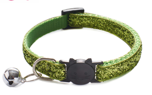 بلينغ الفاخرة الرخيصة النايلون لينة الانفصال سلامة مشبك مع جرس القط هريرة طوق قلادة - Product Image 4