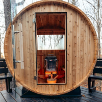 Sauna extérieur moderne de luxe facile et rapide à construire en bois finlandais avec Wifi, sec, pour 3 personnes, avec livraison