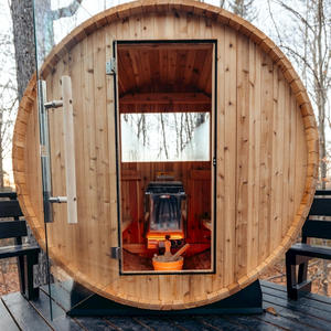 <span class=keywords><strong>Sauna</strong></span> Esterna Moderna di Lusso in Legno Finlandese, Facile e Veloce da Montare, con WiFi, per 3 Persone, in Container, con Spedizione Inclusa - Product Image 2
