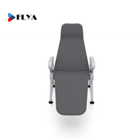 Chaise de luxe 2 places pour salon VIP d'aéroport, banc d'attente d'hôpital, chaises en PU, banc inclinable pour dormir à l'aéroport avec table centrale