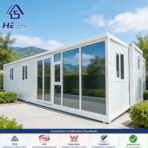 บ้านคอนเทนเนอร์สำเร็จรูปขนาด 40 ฟุต ขยายได้ 3 ห้องนอน พร้อมห้องครัว พื้น MGO 15 มม. ป้องกันสนิมด้วยการจุ่มสังกะสีร้อน ตามมาตรฐานออสเตรเลีย ขนาด 78 ตร.ม. - Product Image 1