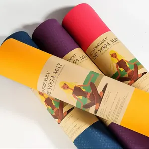 Tappetino Yoga in TPE Morbido Antiscivolo con Logo e Colore Personalizzati, Ecologico, Lunghezza 183cm per Yoga e Pilates - Product Image 1