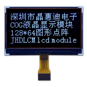 128X64 Độ Phân Giải 12864 <span class=keywords><strong>LCD</strong></span> Module Từ Màu Trắng Trên Nền Đen JHD12864-G673BFW-BL - Product Image 1