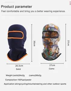 Outdoor Winter Cycling Ski Motorcycle Windproof Fleece Warm Full Face Cover Ski Mask Balaclava