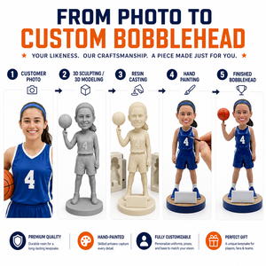 Statuetta Personalizzata <span class=keywords><strong>di</strong></span> Giocatrice <span class=keywords><strong>di</strong></span> <span class=keywords><strong>Basket</strong></span>, Dipinta a Mano con Palla Rotante, Figurina Sportiva in Resina - Product Image 5