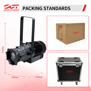 Projecteur LED professionnel 300W IP65 COB à CRI élevé avec zoom, <span class=keywords><strong>lumière</strong></span> Leko, contrôle DMX512, angle d'ouverture réglable pour - Product Image 4