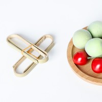 Pince à pain en bambou naturel en forme de U, durable et jetable, pour la cuisine domestique