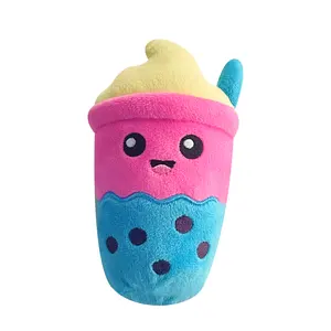 Bubble Teas Plush Dog Toys Funny Dog Chew Toys With Squeaker Sound