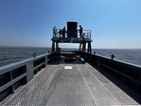 Bateau de travail en alliage d'aluminium de 14 m (46 pieds) avec capacité de 12 tonnes, barge de transport de marchandises rapide, bateau de débarquement pour les trajets entre les îles, à vendre