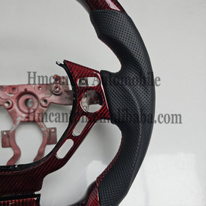 Volant de direction en cuir perforé en fibre de carbone noir avec bande supérieure, le plus populaire pour Nissan <span class=keywords><strong>GTR</strong></span> 85 - Product Image 3