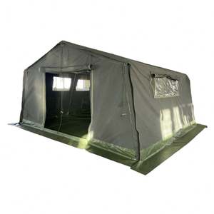 Carpa de Lona Grande Tipo Tubo, Color Verde Militar, para Cuatro Estaciones, con Certificación CE/ISO, Doble Capa, Impermeable, para 50 Personas, 3000 mm, para Camping - Product Image 3