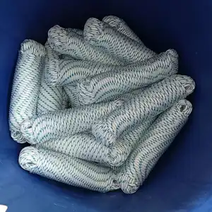6mm * 30m Nylon Polyester Polypropylene bện dây màu xanh và trắng đỏ và trắng - Product Image 3