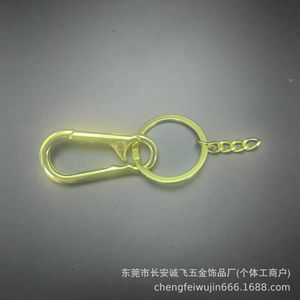 Porte-clés en acier inoxydable, porte-clés de voiture rond en alliage de zinc plaqué, boucle de ceinture unisexe, anti-perte, vente directe d'usine - Product Image 4