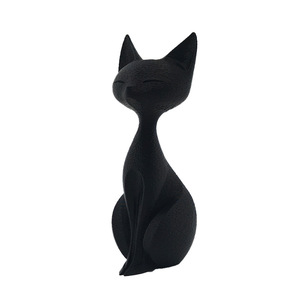 Statue de chat minimaliste, figurine de chat moderne pour la décoration de la maison, sculpture de style nordique, cadeau parfait pour les amoureux des animaux - Product Image 3