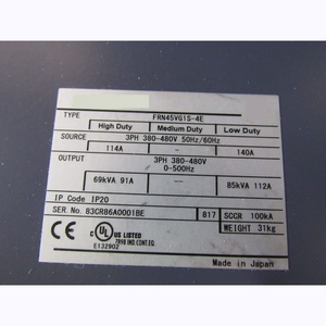 ตัวควบคุมความถี่แปรผัน FRN45G1S-4A FRN45G1S-4T VFD รุ่น FRN450G1S-4U FRN45VG1S-4E ขายดี - Product Image 6