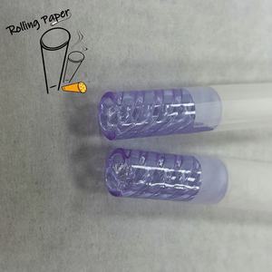 Tubo de Papel para Fumar Personalizado en Espiral, de Vidrio Morado, Hecho de Papel de Arroz Sin Blanquear/Blanqueado, con Buena Combustibilidad - Product Image 1