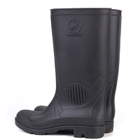 Bottes de pluie en PVC robustes, bottes de travail imperméables à tige haute avec semelle antidérapante pour la protection des pieds dans la construction et l'agriculture