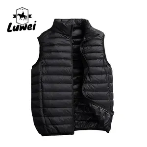 Zoll Logo Herrenmode Full Zipper Wind breaker Utility Bubble Benutzer definierte Herren Weste Herren Weste Gilet