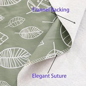 HuiHe Custom verde foglia vinile rettangolo tovaglia di flanella supporto in plastica PVC tovaglia <span class=keywords><strong>per</strong></span> tavola - Product Image 2