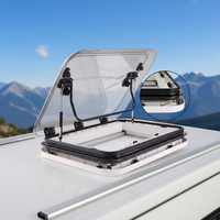 Ventilateur de toit électrique pour caravane, accessoires pour camping-car, ventilateur d'évacuation pour camping-car, télécommande, double vitrage en verre acrylique, aluminium